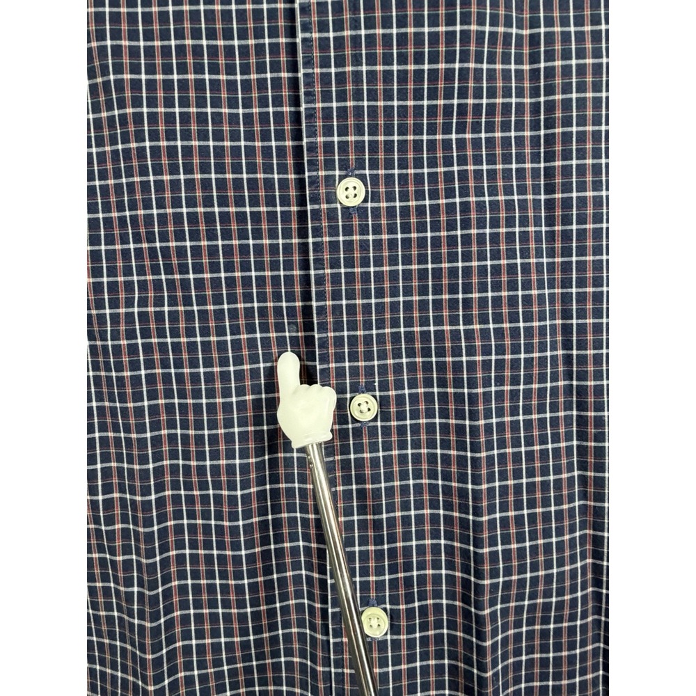 Polo Ralph Lauren Mens L Bradford Custom Fit Navy Plaid Short Sleeve Shirt - Picture 11 of 11